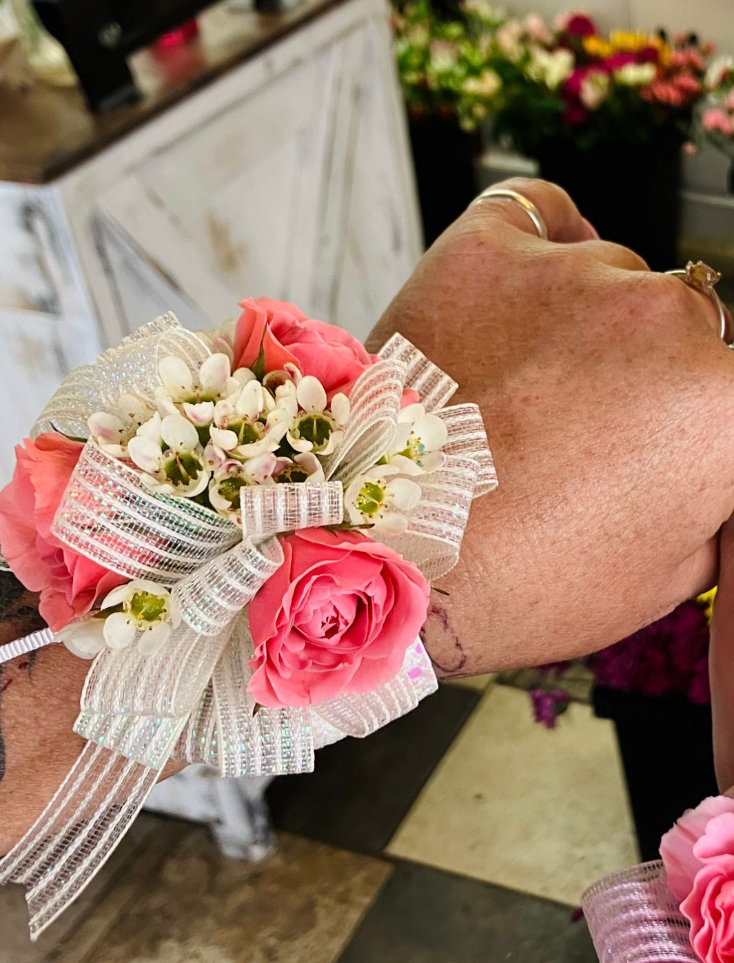 White with Pink dd