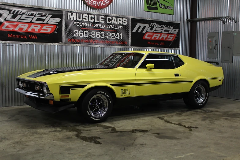 1972 Mach 1 Chrome Yellow Mainly Muscle Cars