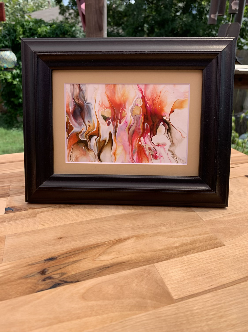 Thumbnail:  “Spring  Love”-artwork is 3.5x5.5in and mat is 5x7in