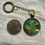 Thumbnail: Unique Purse Charm / Key Chain -green and bronze