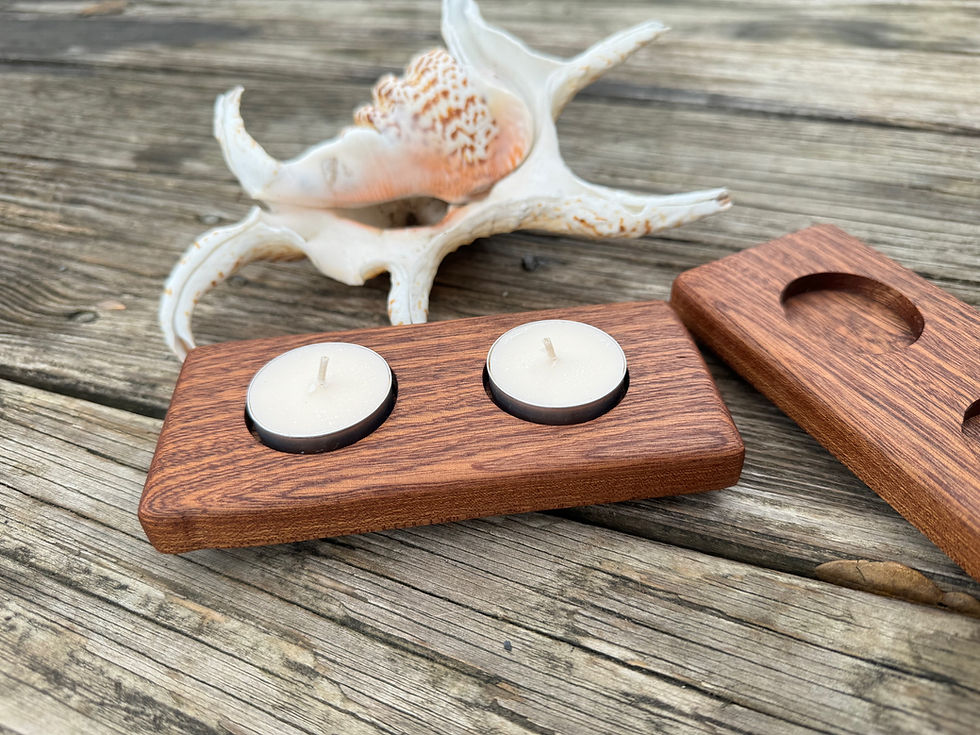 Thumbnail: Mahogany tea light holders