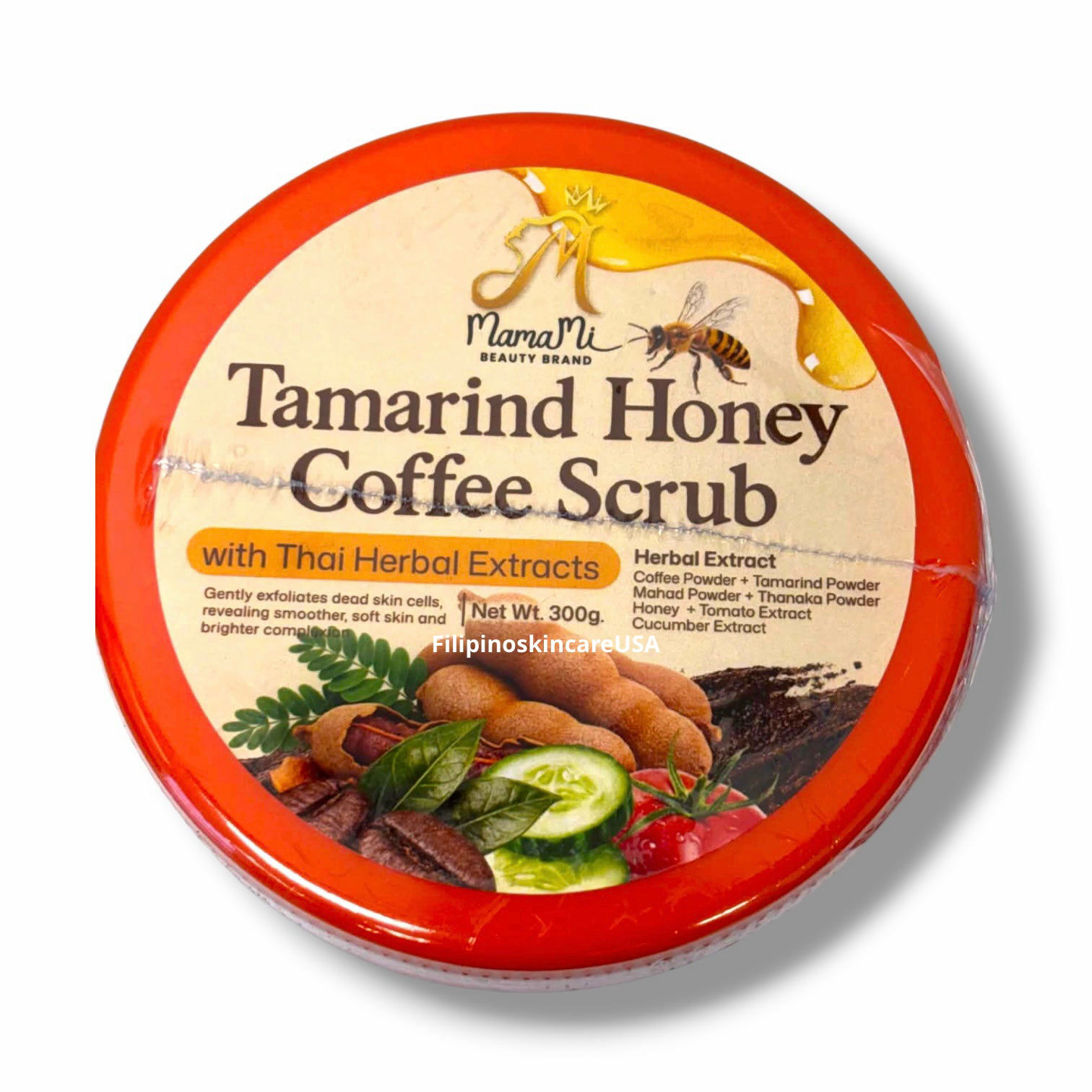 MamaMi Tamarind Honey Coffee Body Scrub with Thai Herbal Extracts - ( 300g )