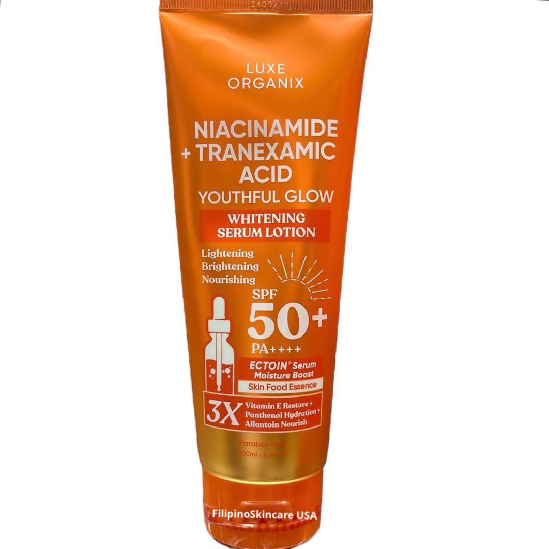 LUXE ORGANIX 4in1 Niacinamide + Tranexamic Acid Whitening Serum Lotion - 200ml