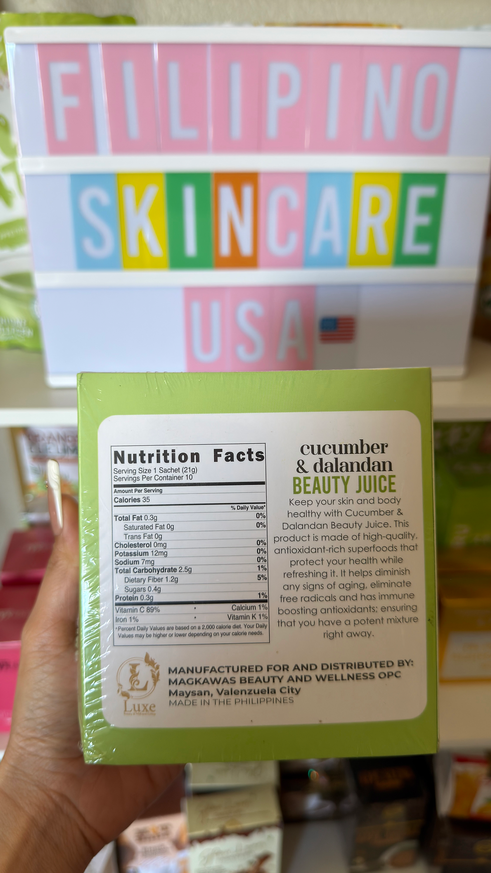 Thumbnail: Luxe Slim Cucumber Dalandan Beauty Juice 10 Sachets
