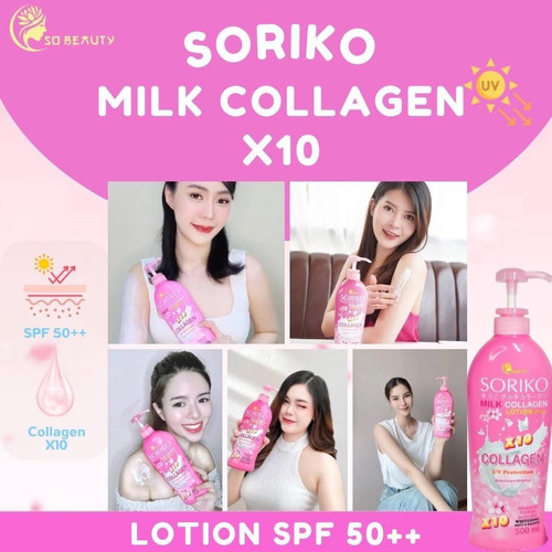soriko glutathione lotion ingredients Soriko Gluta Collagen Goat Night Milk Kojic 500ML Lotion Whitening UV  Protection 10X Repair Skin Moisturizers Moisture Body Care main image 0