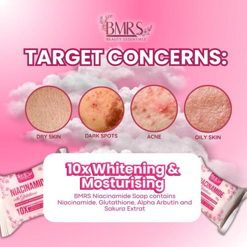 Thumbnail: BMRS - Niacinamide & Glutathione Premium Whitening Soap 70g