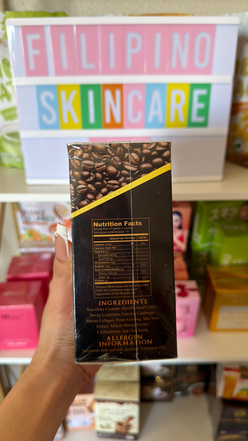Thumbnail: MK Slimming K KAPE KREMA with Chia Seeds Coffee by Madam Kilay 10 x 21g 