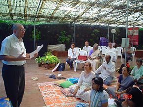 Aspi at a Teaching Session