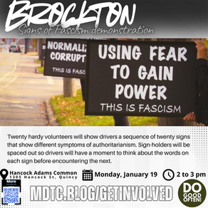 Brockton Signs of Fascism demonstration