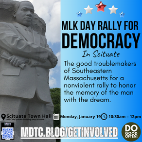 Scituate MLK day Rally for democracy 