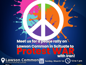Scituate Rally to protest war with Iran.