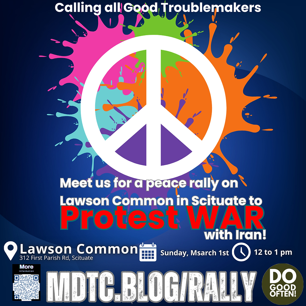 Scituate Rally to protest war with Iran.