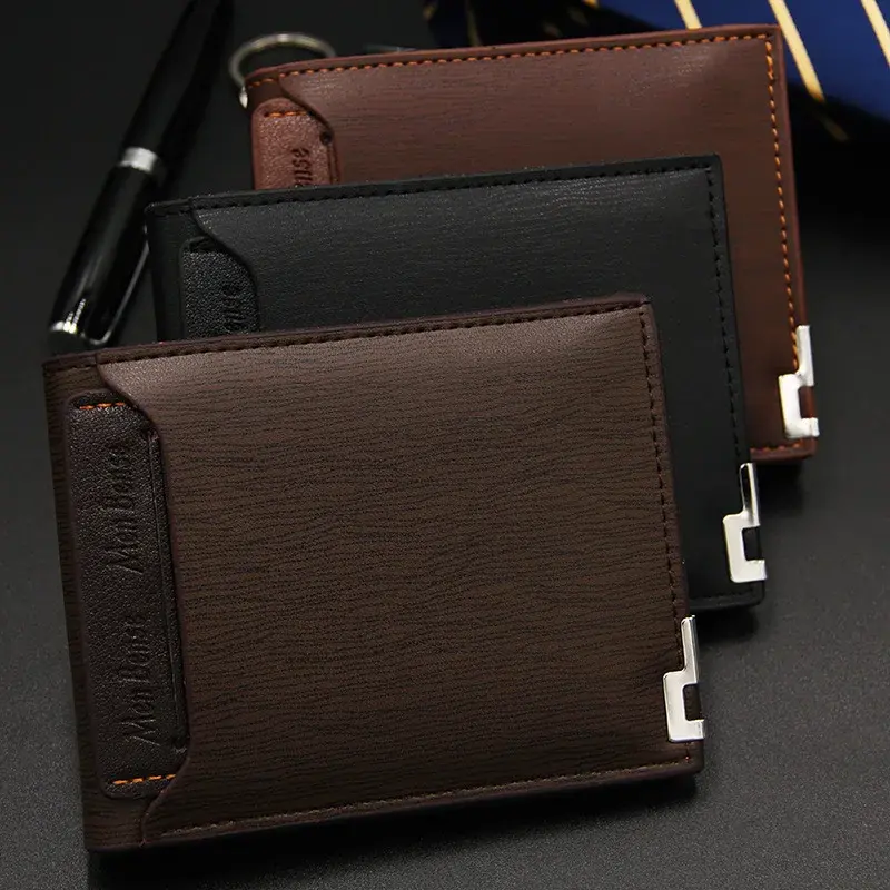 Miniature : Men's Slim PU Leather Short Wallet – Wholesale Fashion