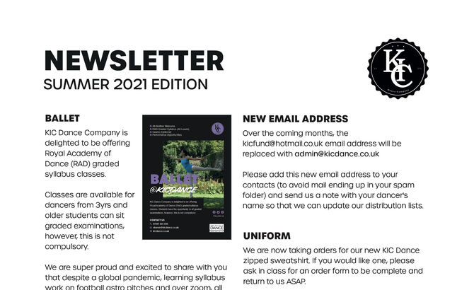 SUMMER 2021 NEWSLETTER
