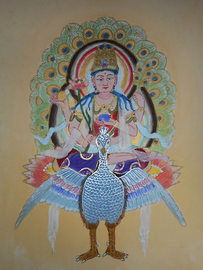 孔雀明王 - 小野蓮月 | ギャラリー Artisans 北鎌倉