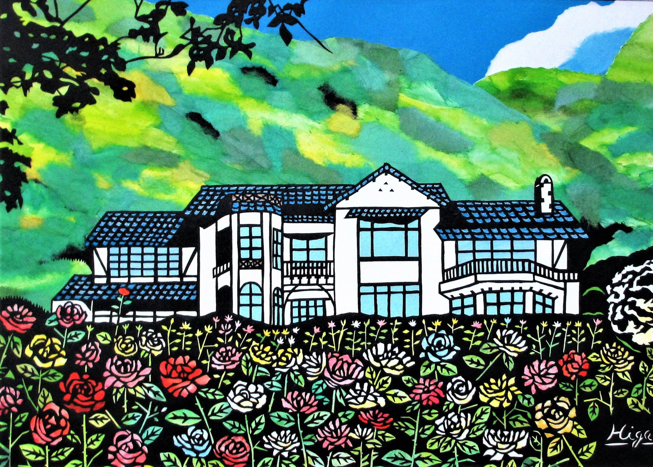 鎌倉文学館とバラ園　-   東山一勇気