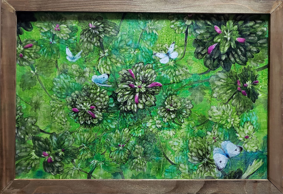 Miniature : 野原の春-　齋藤赤絵