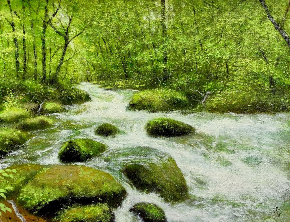 新緑の奥入瀬　-　森壽男