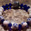 Thumbnail: blue and white faceted glass, ceramic and white jade bracelet 