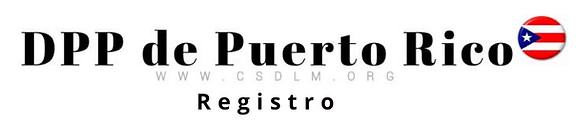 Portada del DPP de Puerto Rico Registro.