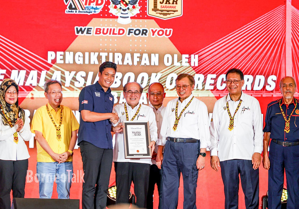Batang Lupar 1 recognised as longest river-crossing bridge in Malaysia