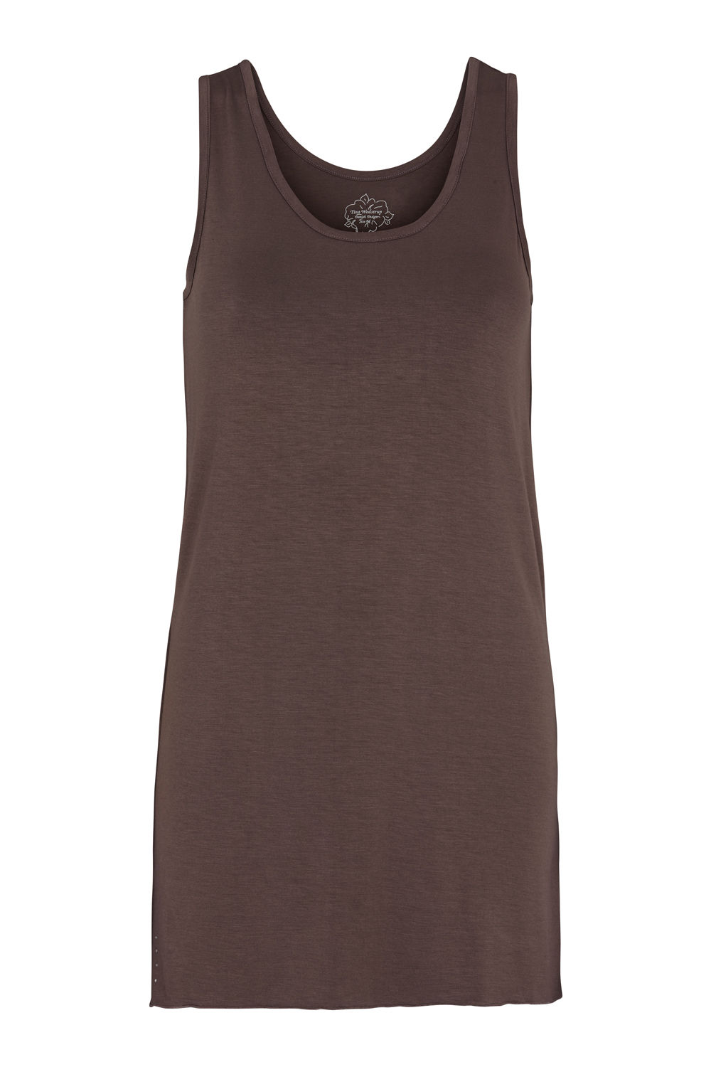 2499J - Long top w.diamonds - Mocha