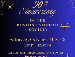 SAVE THE DATE - BES 90a. juubeli pidu! BES 90th Anniversary Gala!
