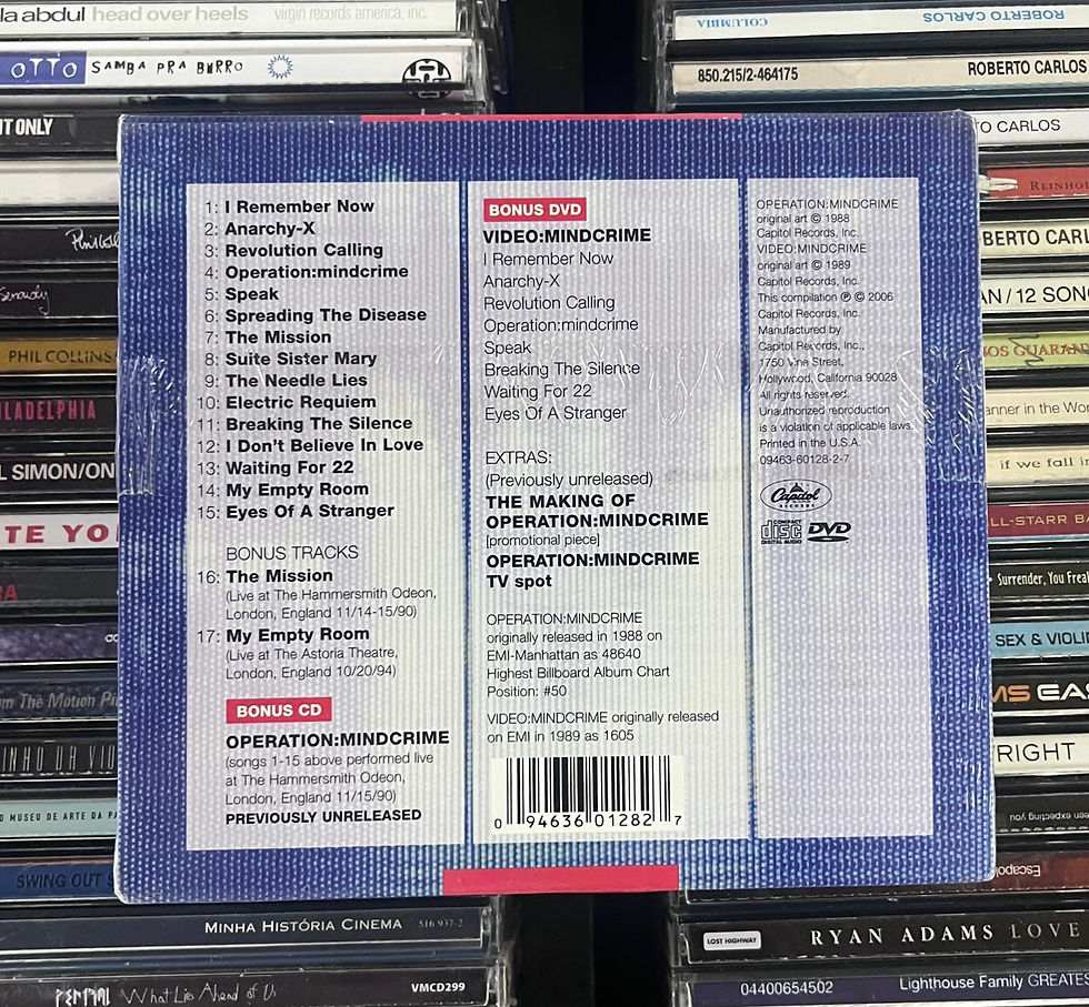 Miniatura: Box Queensrÿche - Operation: Mindcrime (2 CD's + DVD) Importado - Lacrado