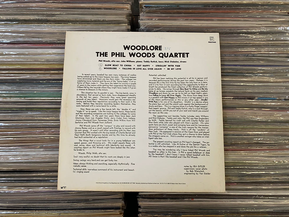 Miniatura: LP Phil Woods Quartet - Woodlore