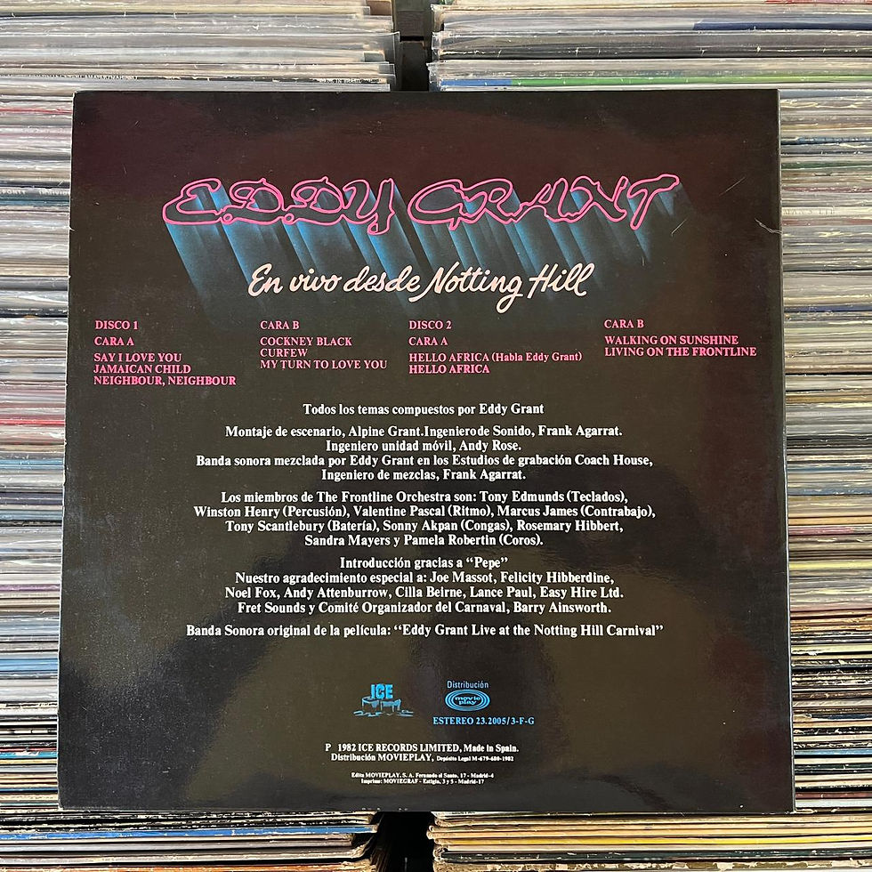 Miniatura: LP Eddy Grant - En Vivo Desde Notting Hill (Duplo, Importado)