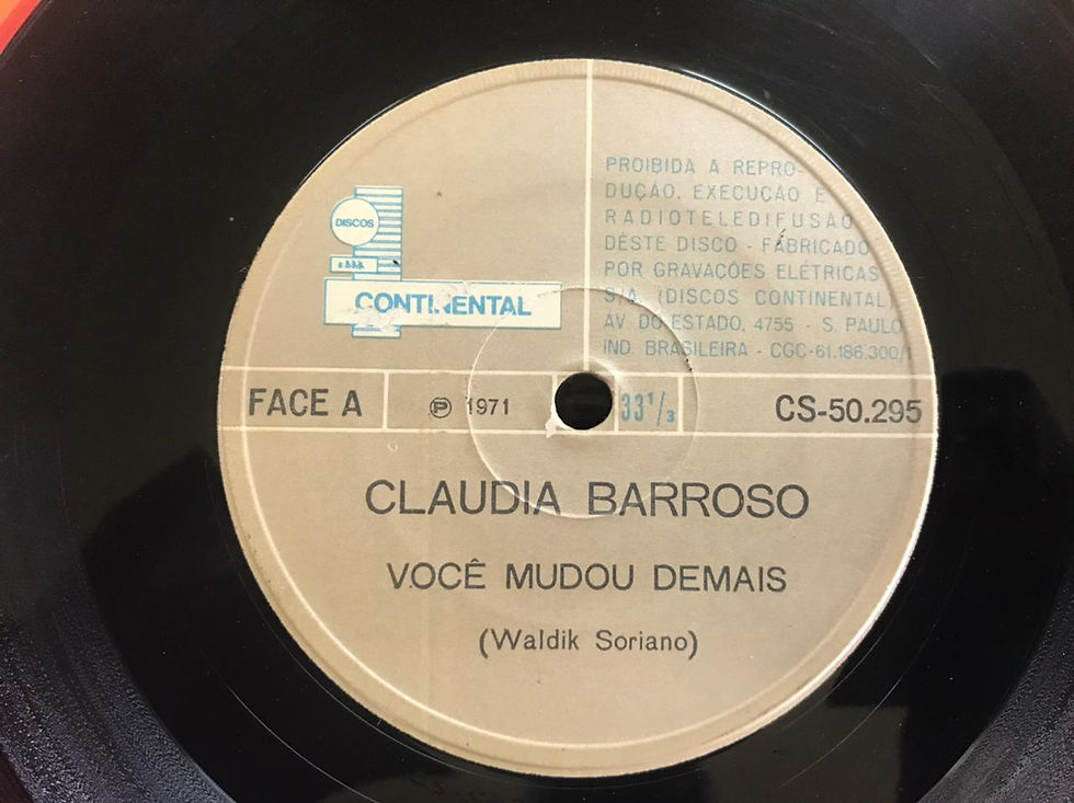 Miniatura: Compacto Claudia Barroso - Você Mudou Demais / Resposta Da Carta