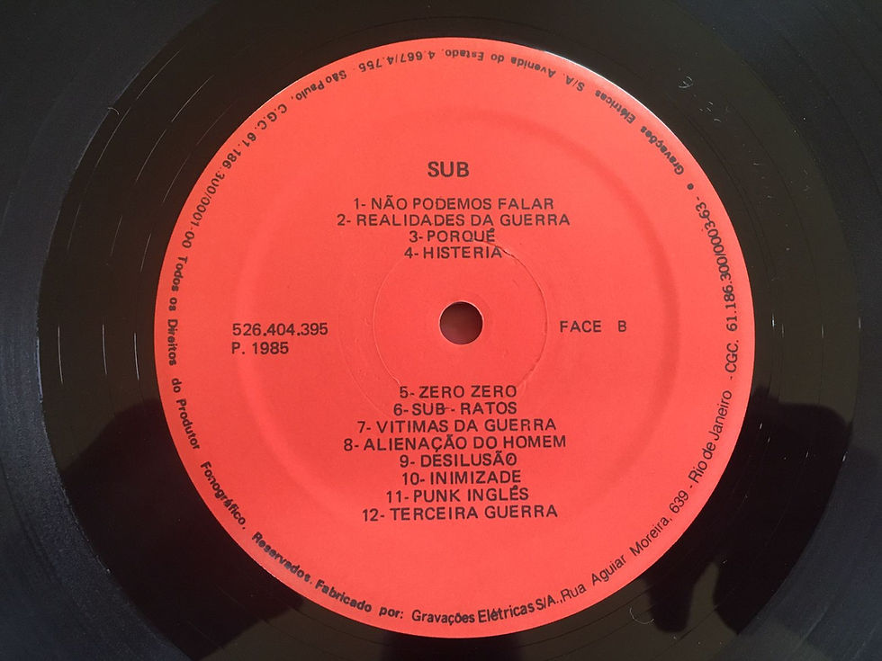 Miniatura: LP Sub - Prensagem 1989