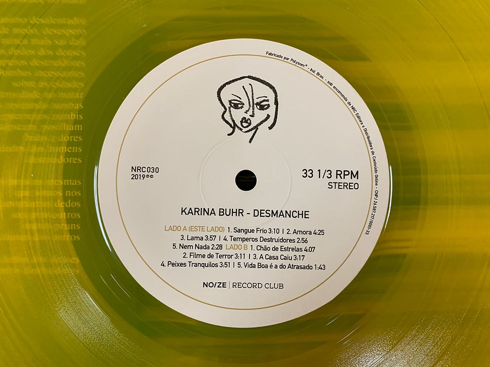Miniatura: LP Karina Buhr - Desmanche - Vinil Amarelo - C/ Encarte