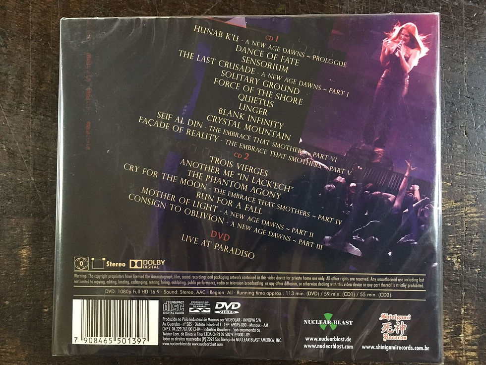 Miniatura: CD Duplo + DVD Epica - Live At Paradiso - Digipack - Novo