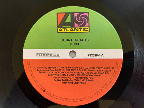 LP Rush - Counterparts - C/ Encarte | rivarock