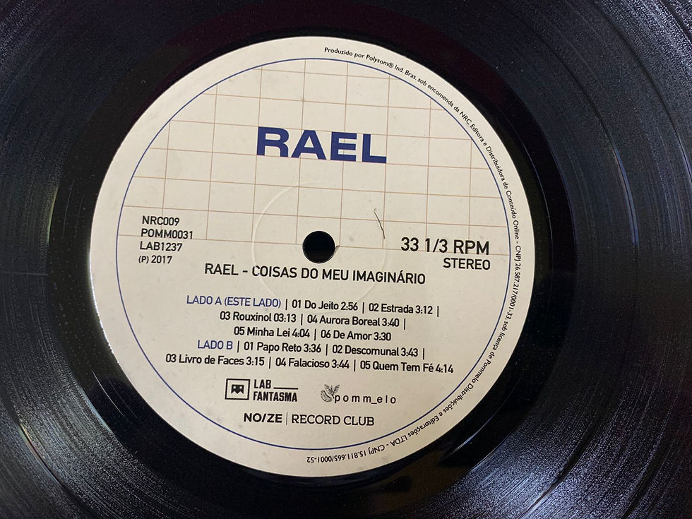 Miniatura: LP Rael - Coisas Do Meu Imaginário - C/encarte