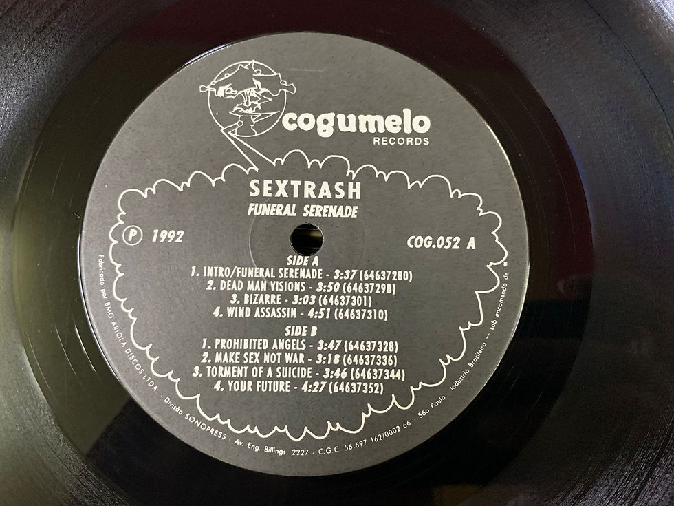 Miniatura: LP Sextrash - Funeral Serenade - 1992  C/ Encarte