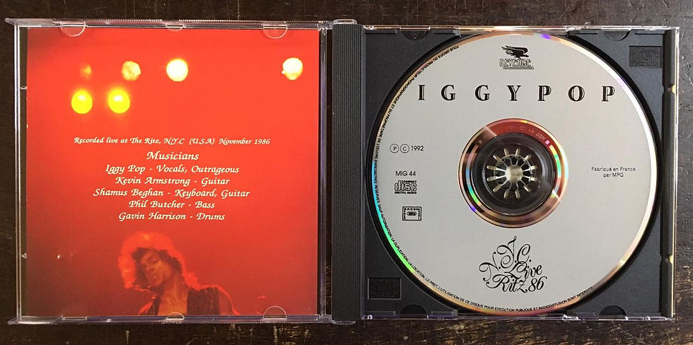 Miniatura: CD Iggy Pop - Live Ritz N.Y.C. 86 - Importado