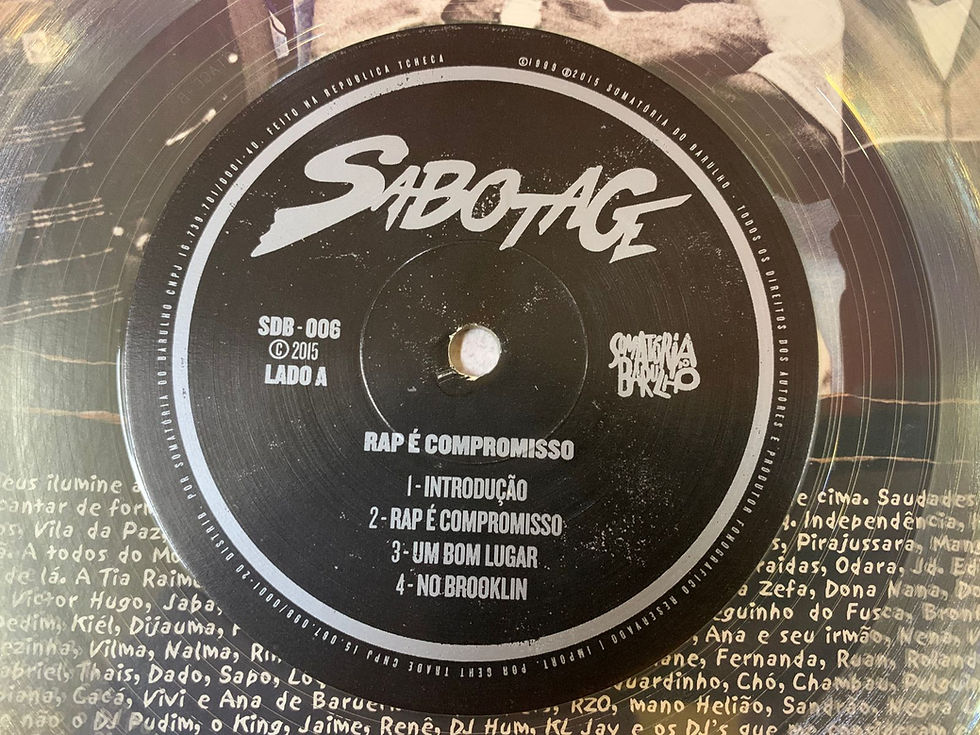 Miniatura: LP Sabotage - Rap É Compromisso - Duplo - Transparente