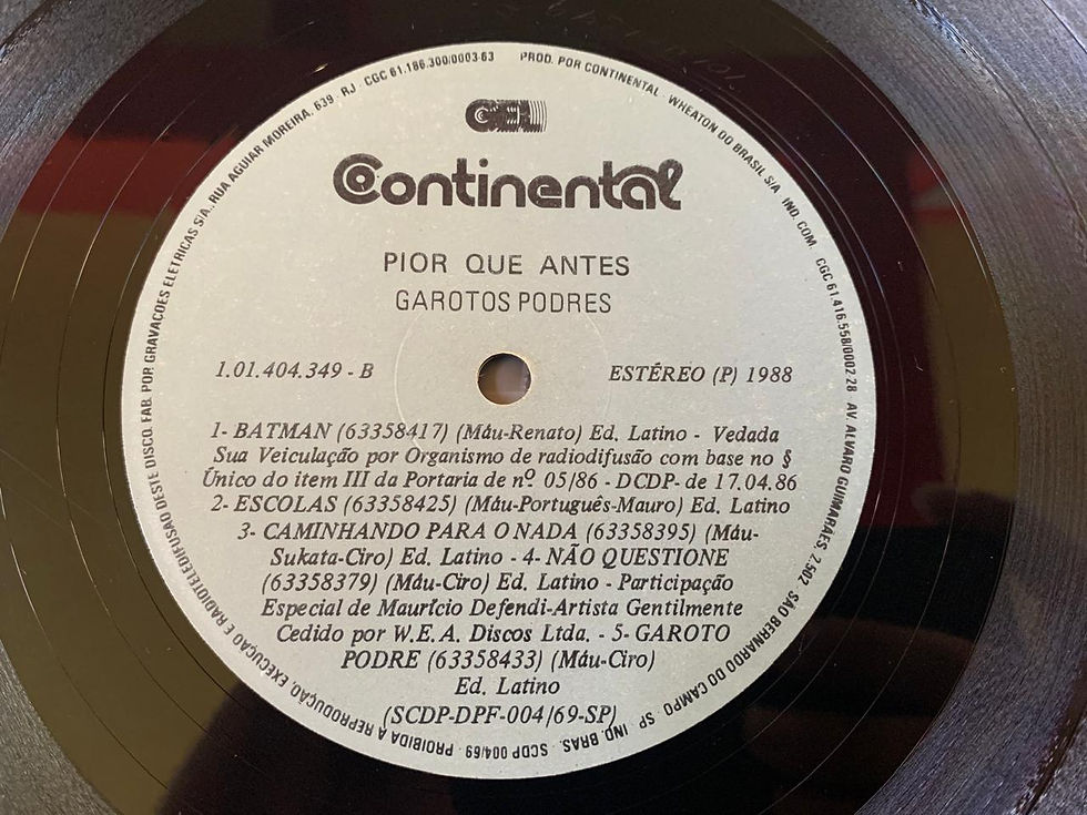 Miniatura: LP Garotos Podres - Pior Que Antes - C/ Encarte