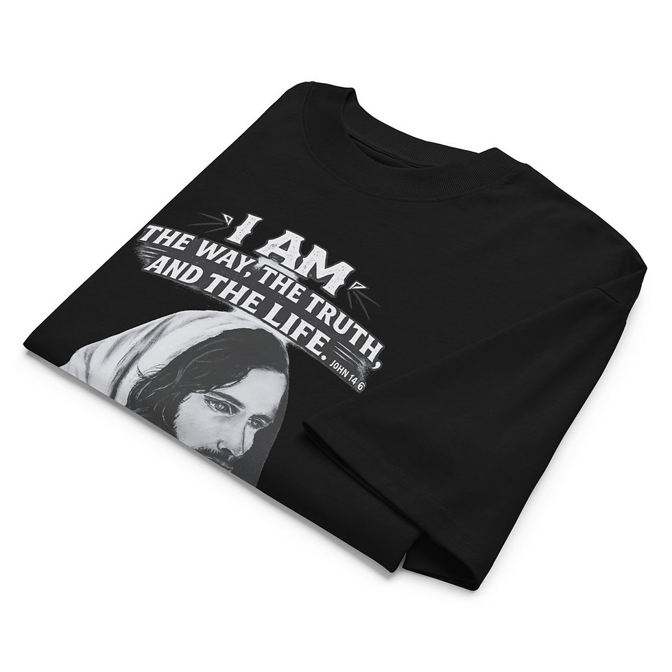 Thumbnail: I Am the Way - Oversized high neck t-shirt (Unisex)