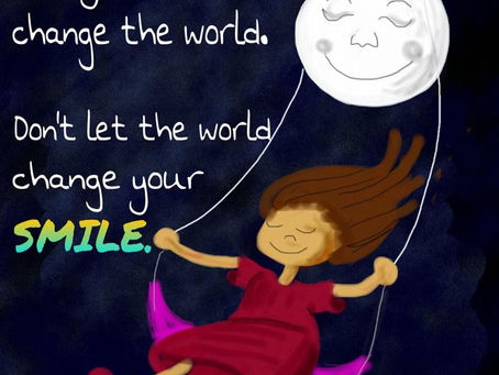 คำคมภาษาอังกฤษ "Let your Smile change the world..."
