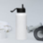 Thumbnail: Stainless steel water bottle with a straw lid
