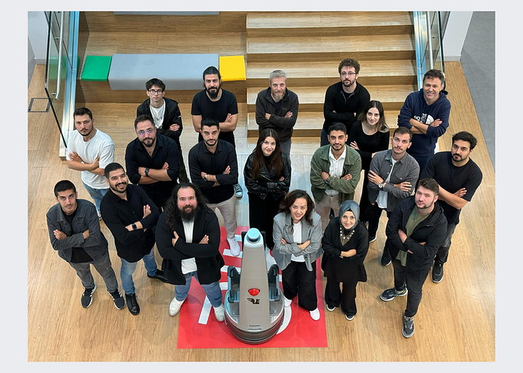 Robot with its team