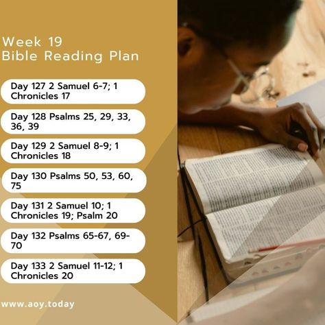 Week 19 Bible Reading Plan