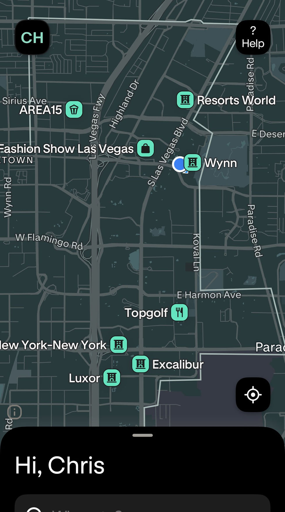 Outdated app view of locations (Source)