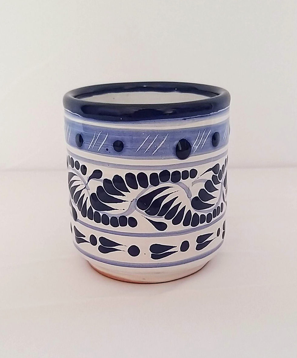 Miniatura: TAZA DE TALAVERA AZUL DE PUEBLA