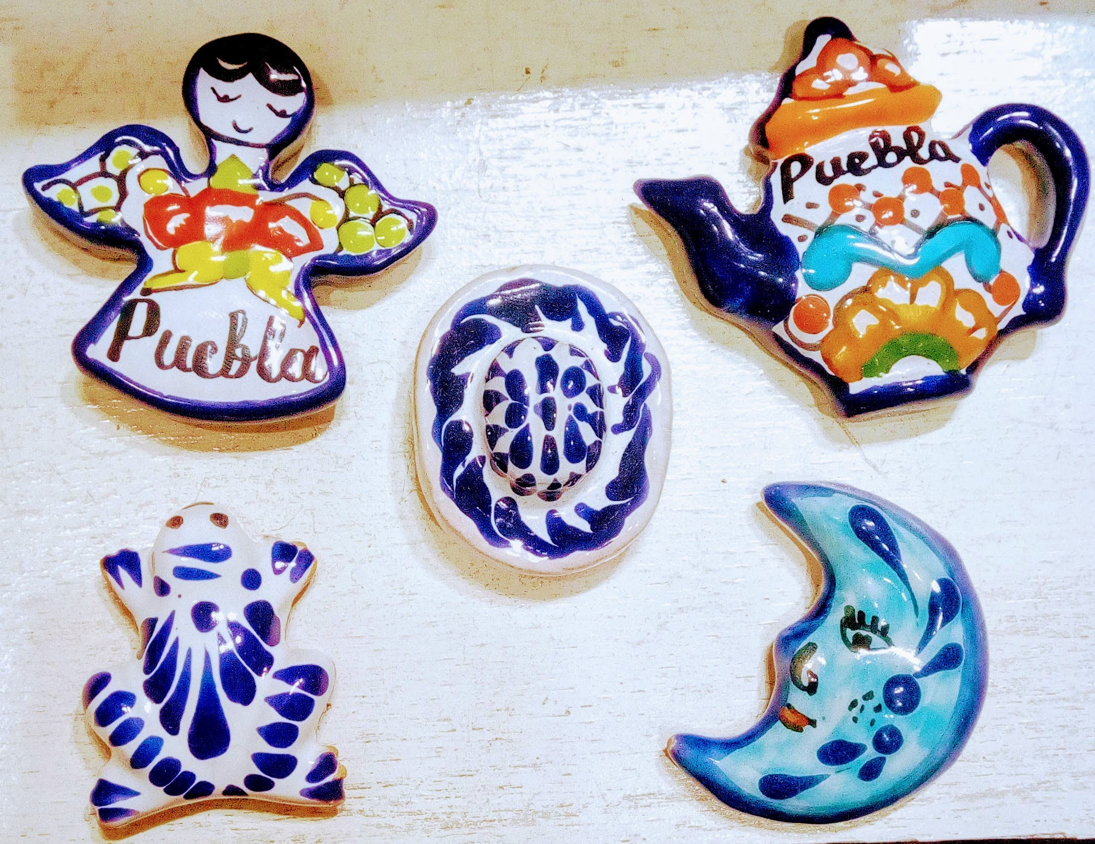 Jgo. de 5 Imanes decorativos de Talavera