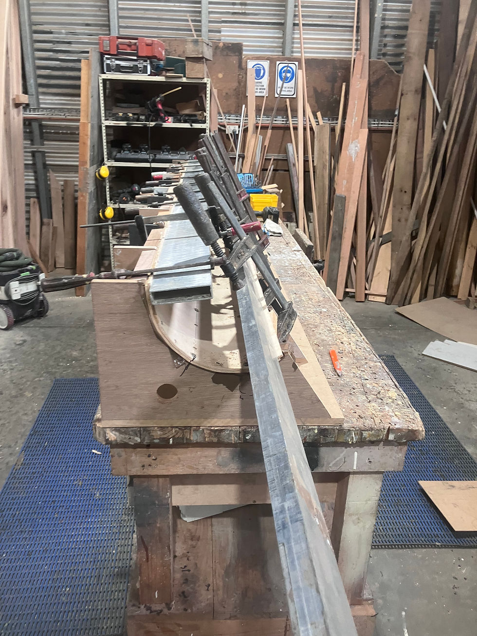 Laminating curve trim pieces