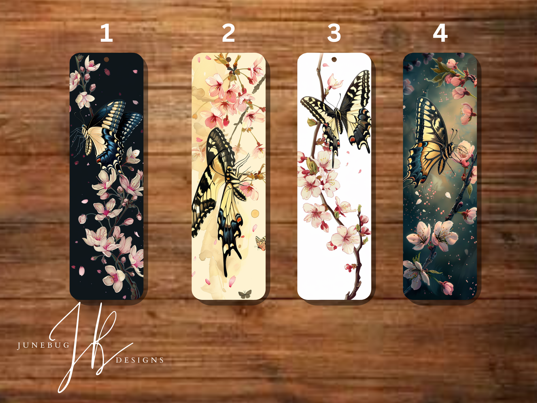 Monarch Butterfly with Flowers Bookmark